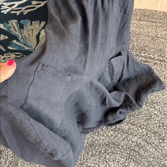 Elegant light blue linen dress sundress from Italy - Picture 4 of 5